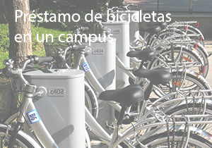 Aluguer de bicicletas num campus