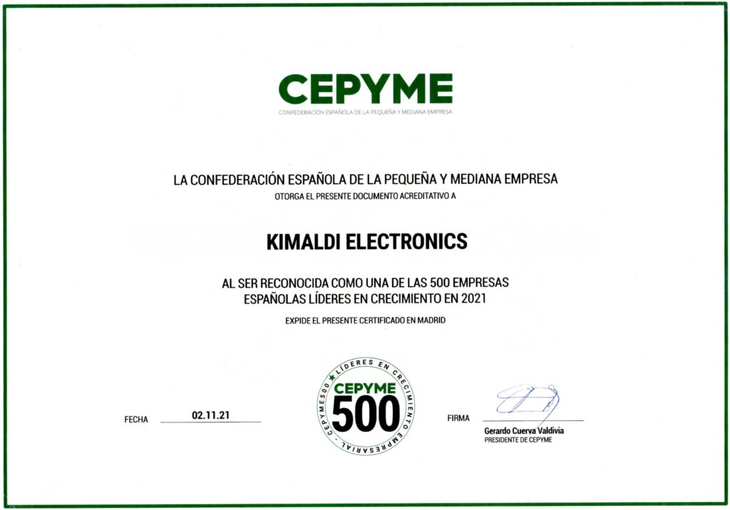 Kimaldi seleccionada CEPYME500_
